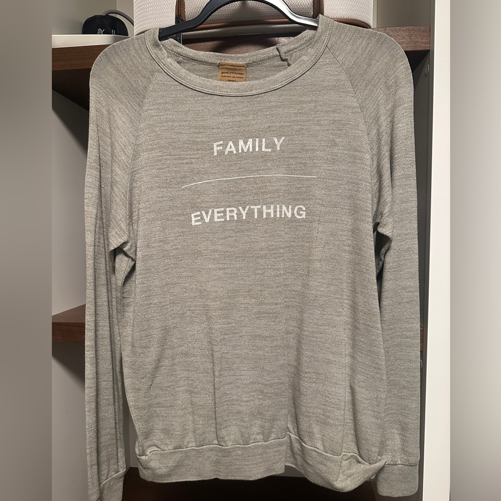 good hYOUman Light grey/green Crewneck